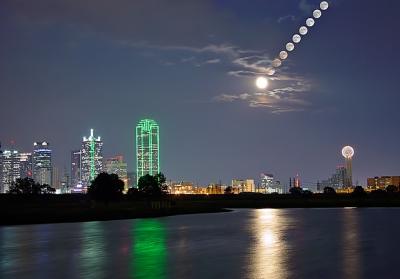 Moon over Dallas  by James Langford