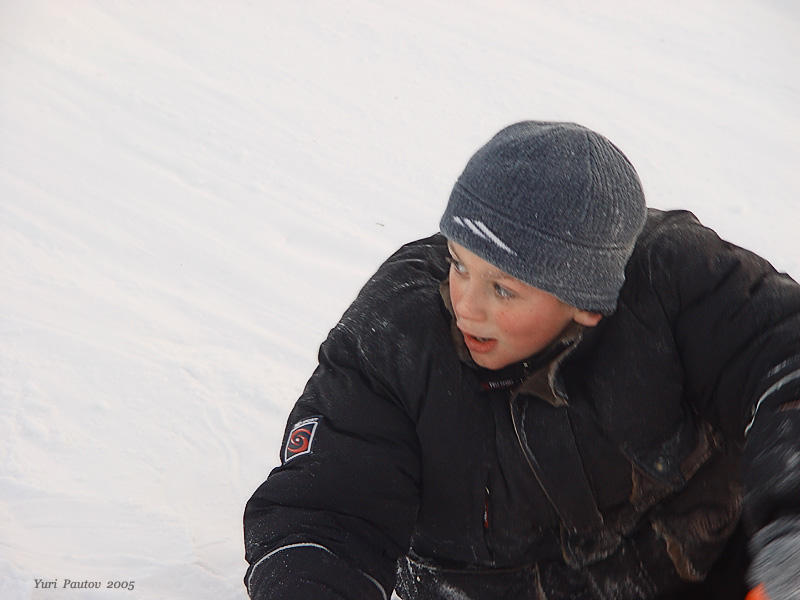 Movin down the ice hill *