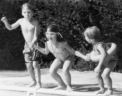 children, black and white, lifestyle
