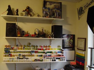 Paint shelf