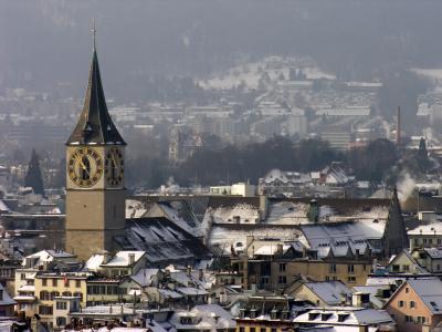Zurich, St. Peter in winter
