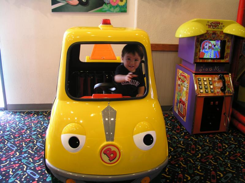 Kyle going for a ride in the car