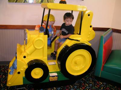 Kyle on the Bob the Builder ride