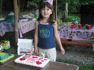 Sarah and her cake