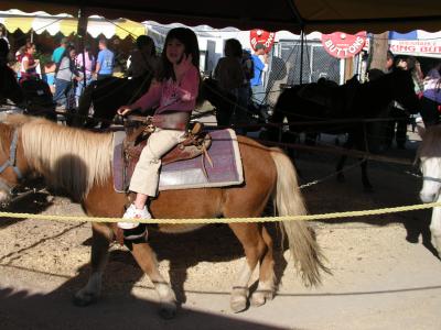 Sarah Riding the Pony
