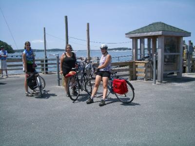 Hannah, Naomi, & Kerith. Waiting to take the ferry to Sag Harbor (July 3, 2004)