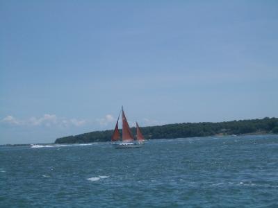 On ferry to Orient Point (July 4, 2004)