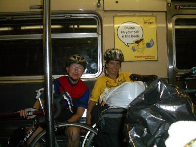 Trudy & Hannah on subway.  July 3-5 2004 057.JPG