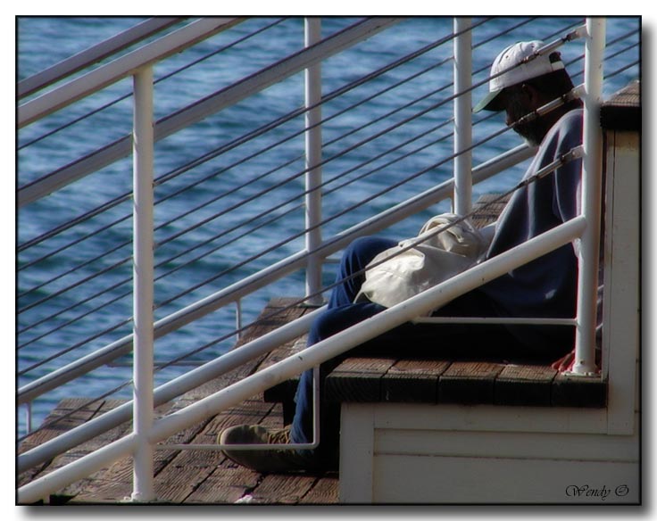 Man on Stairs