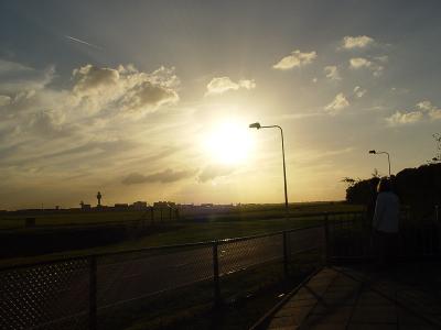 Sunset on Schiphol Airport