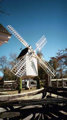 This windmill is an exact replica of one built in the late 1700's. They have even utilized the original milling and building methods.