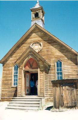 The only church still standing in Bodie. It was built in 1882.