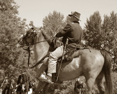 Union officer on horse