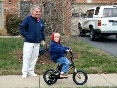 Chase on bike, December 2nd.