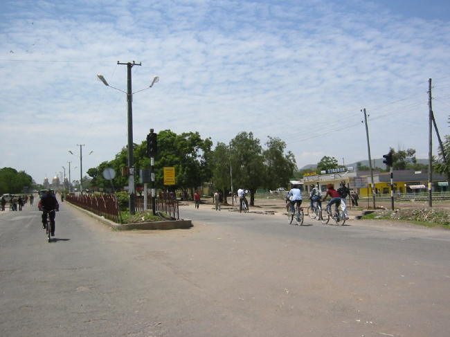 Bikes are a very popular mode of transportation in Awassa