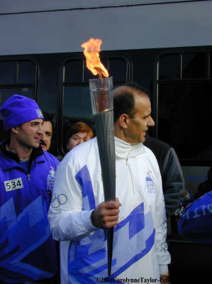 Finally - the Olympic Torch is lit!
