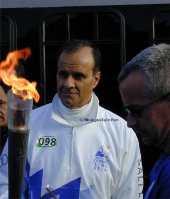  Close up: Joe and the Olympic Torch ....