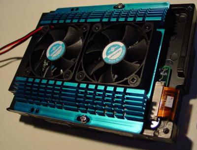 My harddisk with Vantec HDD Cooler