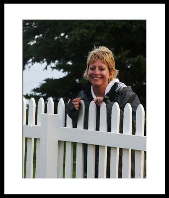 Liz covers all views and greets this cat...