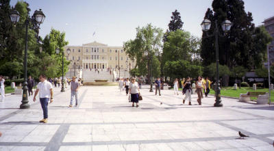 The Greek parliament building in Athens