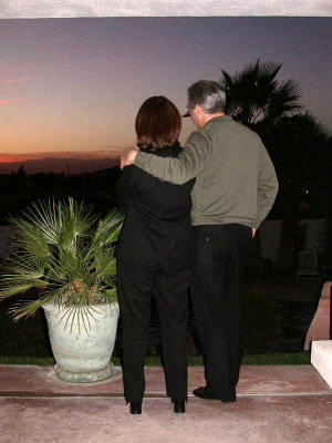 Joe and Nancy enjoy the sunset.