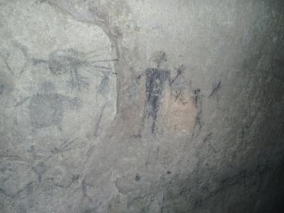 peinture rupestre dans grotte Lelepa Island