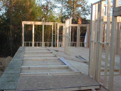 The rear wall ready to lift 12/7/2001