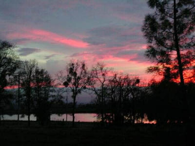 Lovely lake sunset