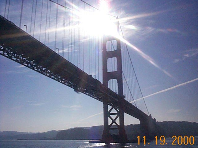 golden gate glorious in sun rays