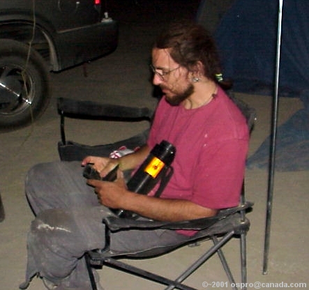 ed sits patiently & waits for Rachel to come home after an incredible Thursday nite out on the Playa!