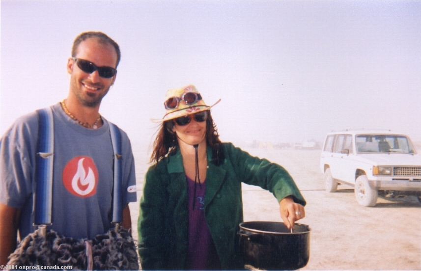 Brenden assists Monica in making Chai early Friday morning...