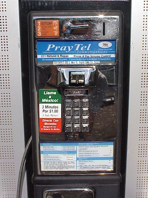 Phone at Angels Camp gas station