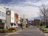 Downtown square at holiday time