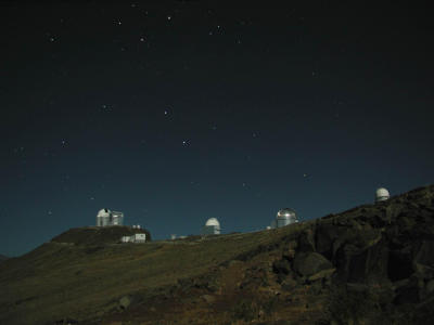Some sky images at night at La Silla Observatory