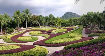 Ein Blumenpark in Thailand