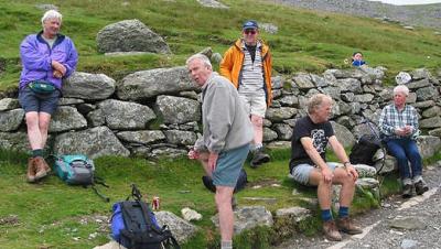 A breather on the way down