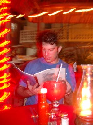 After a long day Brian orders dinner