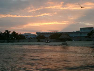 Sunset before our night dive on Sunday (yeah we flew Monday)