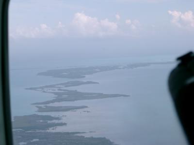 In the Grand Caravan flying back to Belize City. (Wish I had my skydiving rig!)