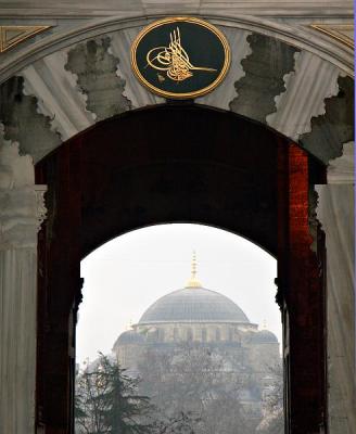 Topkapi Palace - Imperial Gate and Blue Mosque