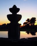 Silhouetted Fountain