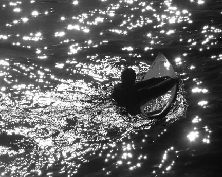 B&W Surfer Abstract Number 2
