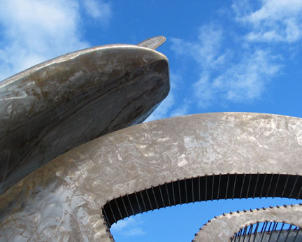 Surfing Statue Abstract Number 1