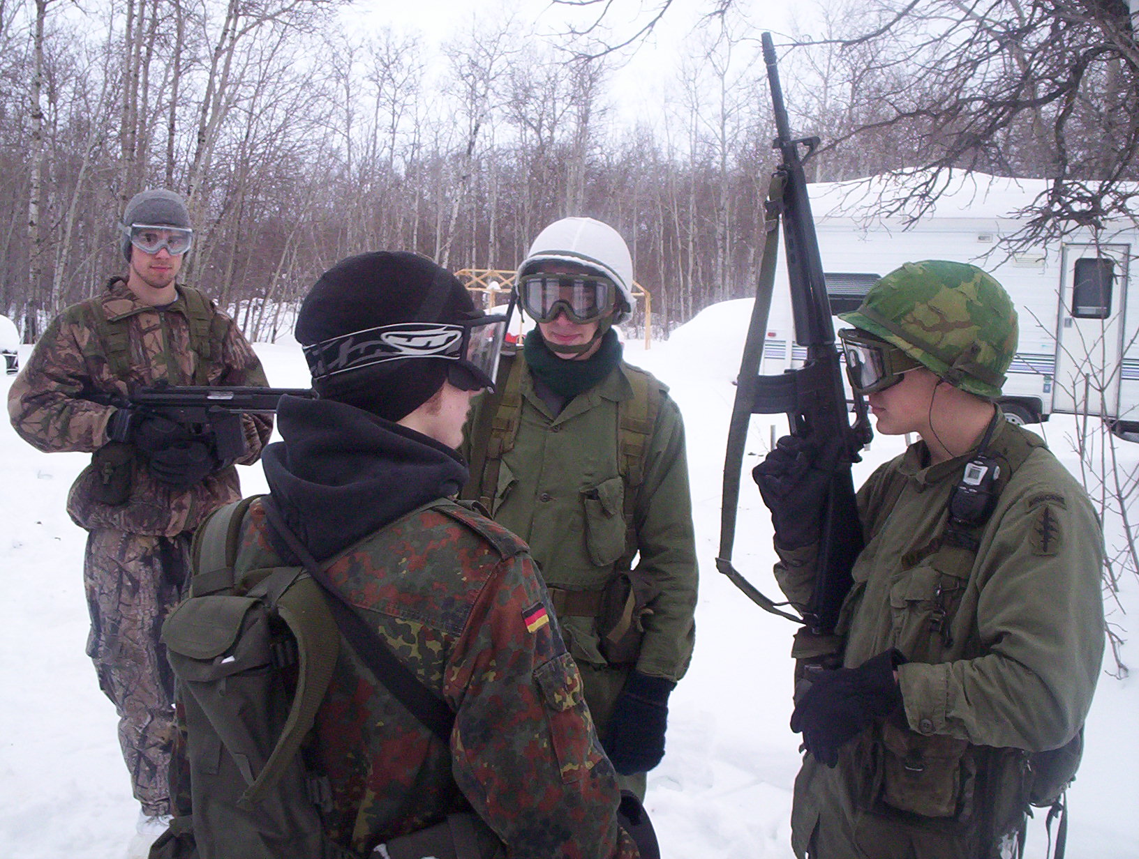 Feb. 8, 2004 Operation Snowblind Fox- left to right - Grasshopper, Heckler, Kevin, George
