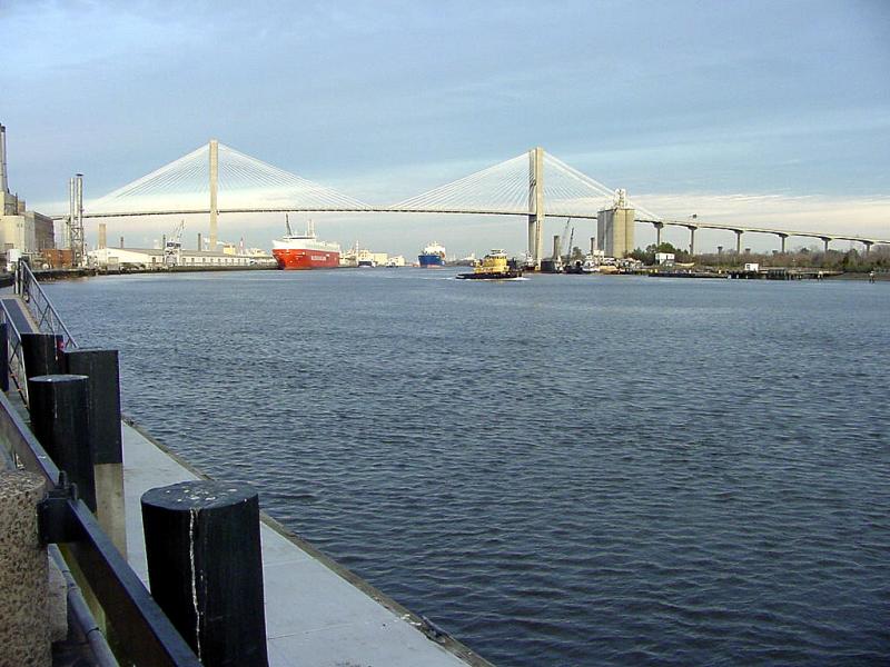 Savannah River and bridge 03279