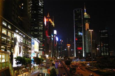 Wan Chai at night, Hong Kong Island