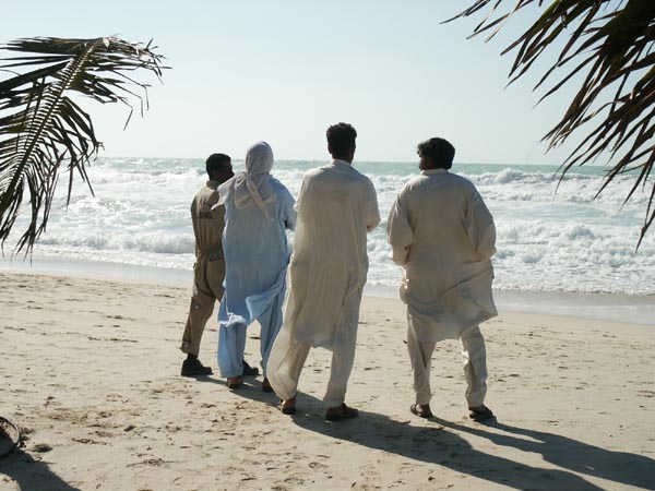 Pakistanis on the beach