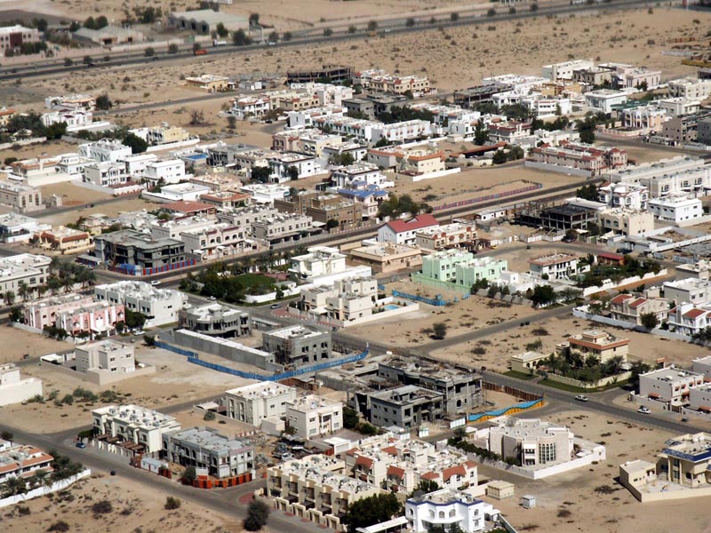 Dubai suburbs south of the airport (Mirdif)