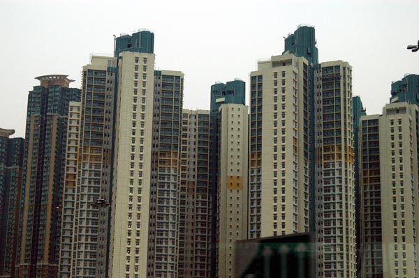 Apartment blocks along the highway, New Territories