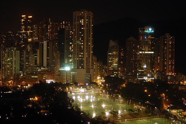 View from the Park Lane at night, Causeway Bay